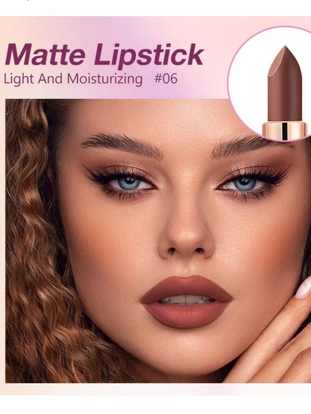 🆕️SEALED🆕️Matte Lipstick #06 – Brown Nude Matte Lip Color